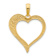 14k Yellow Gold Open Heart Pendant