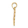 14k Yellow Gold Enameled Butterfly Pendant