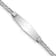 Rhodium Over 14k White Gold Soft Diamond Shape Mariner Link ID Bracelet