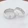CHANDLER Domed Hammered Finish White Tungsten Ring 8mm