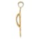 14k Yellow Gold Polished and Textured Dolphin Flip-Flop Charm
