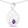 Purple Amethyst Mom and Child Rhodium Over Sterling Silver Heart Pendant
With Chain 0.14ct
