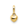 14K Yellow Gold Children's Heart Pendant