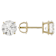 Lab-Grown Diamond Solitaire Stud Earrings 3.00ctw In 10K Yellow Gold