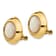 14K Yellow Gold 16mm Mother of Pearl Non-pierced Earrings