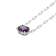 Purple Cubic Zirconia Rhodium Over Sterling Silver Paperclip Necklace 4.03ctw