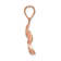 14k Rose Gold Brushed and Diamond-Cut Plumeria Pendant