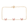 14k Yellow Gold Pink CZ Butterfly Bracelet