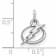 Rhodium Over Sterling Silver NHL LogoArt Tampa Bay Lightning Extra Small Pendant