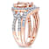 Morganite and Diamond 10K Rose Gold Ring 1.57ctw