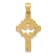 14K Yellow Gold Dove Cross Charm