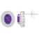 8x6mm Oval Amethyst And White Topaz Accent Rhodium Over Sterling Silver
Double Halo Stud Earrings