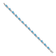 Rhodium Over 14k White Gold Floral Diamond and Blue Topaz Bracelet