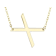 Sideways Initial X Necklace In Solid 14K Yellow Gold 18 Inch