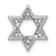 Rhodium Over 14k White Gold Diamond Star of David Chain Slide Pendant