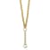 14K Yellow Gold Rolo Link Y-drop 20-inch Lariat Necklace