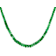 Emerald Beaded Necklace In Sterling Silver