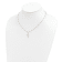 14K Yellow, White and Rose Gold Diamond-cut Beaded Polished Cross Necklace