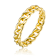 Chain Link Band Ring In 14K Gold Over Sterling Silver