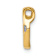 14k Yellow Gold Diamond Heart Chain Slide Pendant