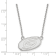 Rhodium Over Sterling Silver NHL LogoArt Carolina Hurricanes Necklace
