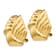 14k Yellow Gold Textured Omega Clip Non-Pierced Stud Earrings