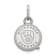 Rhodium Over Sterling Silver MLB Milwaukee Brewers LogoArt Circle Pendant
