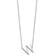 Rhodium Over 14k White Gold Sideways Diamond Initial W Pendant Cable
Link 18 Inch Necklace
