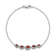 Rhodium Over 14k White Gold Marquise Garnet Bracelet