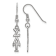 Rhodium Over Sterling Silver LogoArt Sigma Delta Tau Small Dangle Earrings
