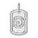 Rhodium Over 14k White Gold Diamond Initial G Dog Tag Charm