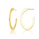 Open Hoop Earrings In 14K Gold Over Brass