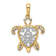 14k Yellow Gold and Rhodium Over 14k Yellow Gold Diamond-Cut Filigree
Turtle Pendant