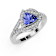 14K White Gold Tanzanite and Diamond Ring 0.90 ctw