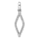 Rhodium Over 10k White Gold 0.244 ctw Diamond Fancy Pendant