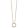 10k Yellow Gold 0.25 ctw Diamond Circle Pendant with 18 inch Cable Chain