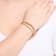 Initial V CZ Beaded Bracelet Set In 14K Gold Over Brass 0.10ctw