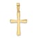 14k Two-tone Gold Diamond-Cut Cross Pendant