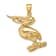 14k Yellow Gold 3D Textured Pelican Pendant