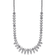 Rhodium Over Sterling Silver Polished Fancy Cubic Zirconia Necklace