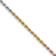 14k Tri-color Gold 1.75mm Solid Diamond-Cut Rope 16 Inch Chain