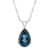 15x10mm Pear Shape London Blue Topaz Rhodium Over Sterling Silver
Pendant With Chain