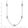 14K White Gold Diamond Circles 16 Inch with 2 Inch Extension Necklace
