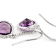 Purple Amethyst 14k White Gold Dangle Earrings 3.31ctw