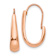 14k Rose Gold 13/16" Polished Tapered J-Hoop Wire Earrings