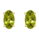 5x3mm Oval Peridot 14k Yellow Gold Stud Earrings