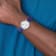 Mens Charles Hubert Stainless Leather Band 37mm Dual Time Watch