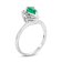 0.80ctw Emerald and Diamond Ring in 14k White Gold