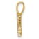 14K Yellow Gold Lab Grown Diamond Letter K Initial Pendant