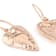 Heart Drop Earrings In 14K Rose Gold Over Sterling Silver